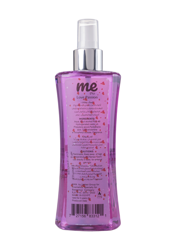 Body Mist With Vitamins – Love Passion – 150 ml - Image 2