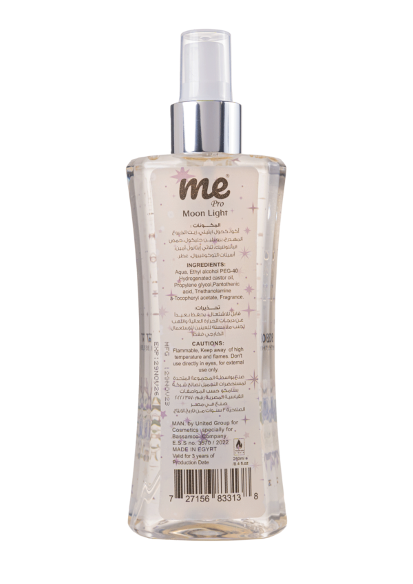 Body Mist With Vitamins – Moon Light – 250 ml - Image 2